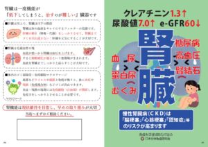 腎臓 クレアチニン尿酸値e-GFR（２つ折り）2022.2.9のサムネイル